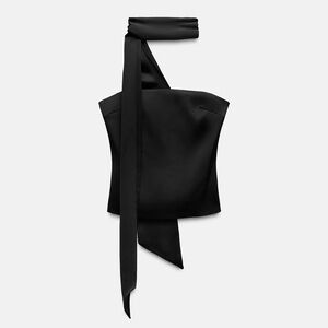 Zara satin foulard top